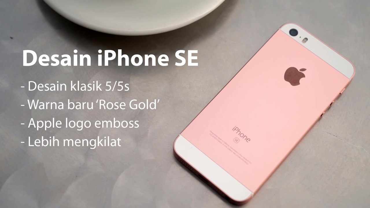 Desain iPhone SE sama persis dengan iPhone 5s.